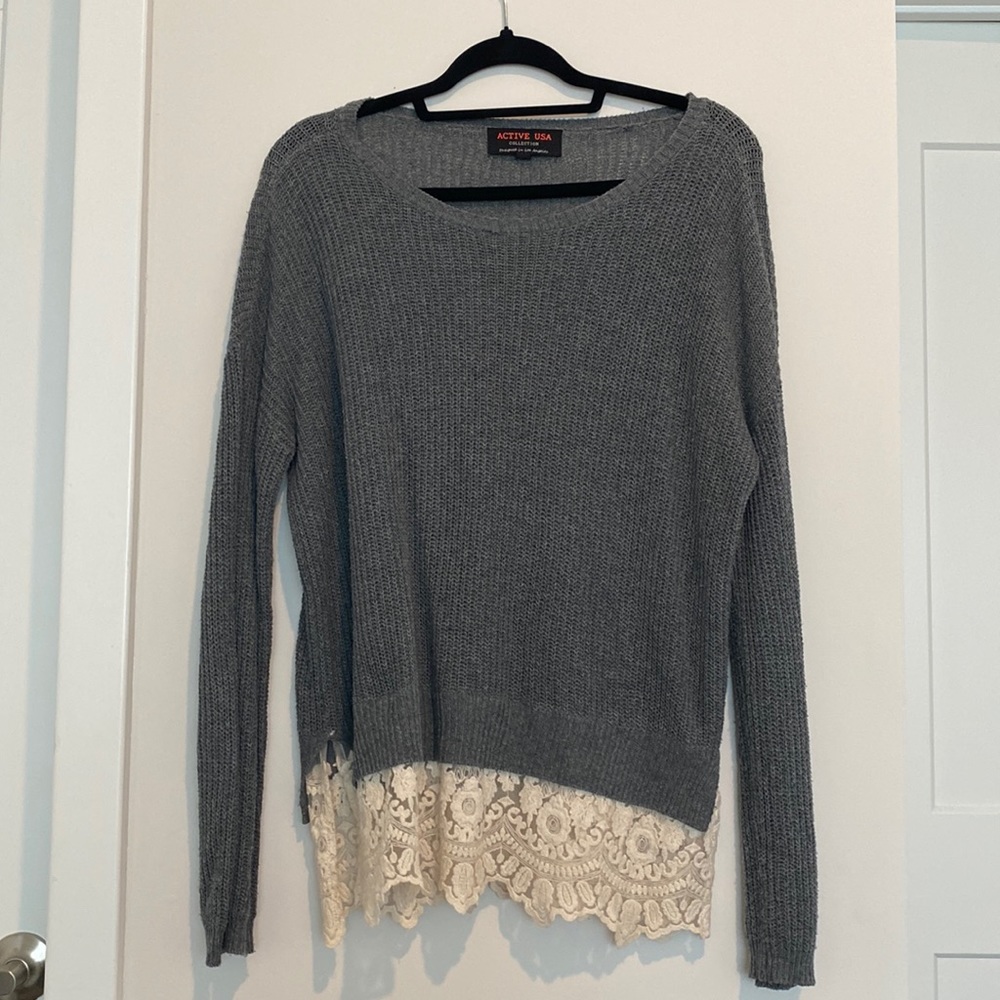 Active USA Gray Sweater